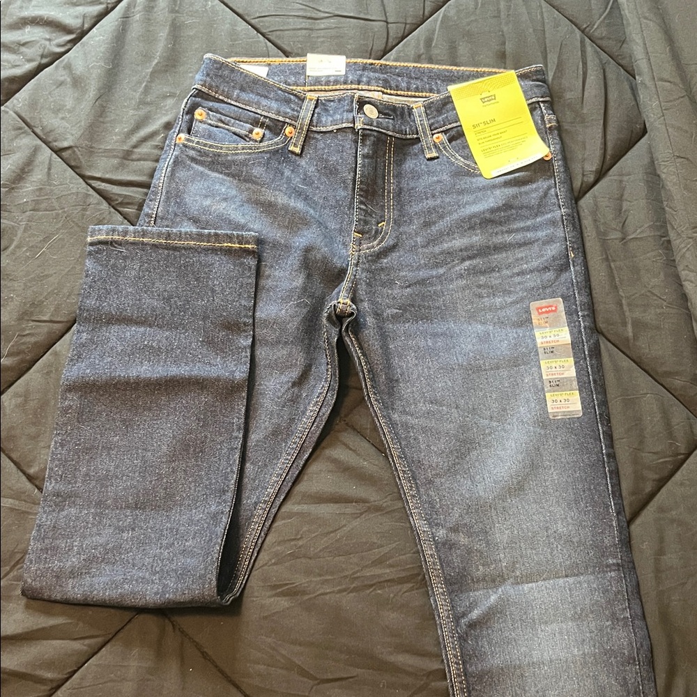 Levi's Slim Straight Dark Blue Jeans